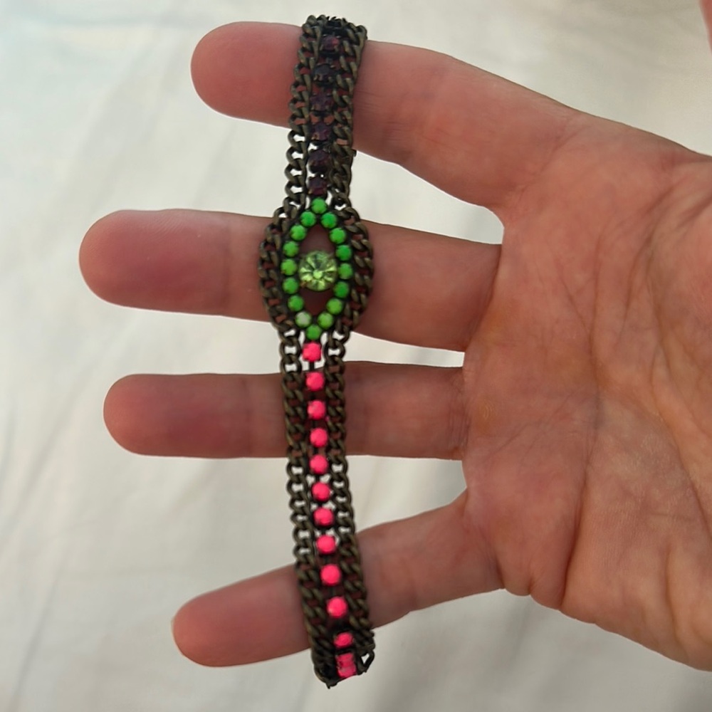 DANNIJO Artisan Woven Bracelet with Neon Accents